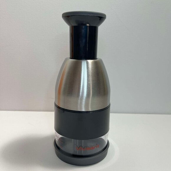 Hand Chopper for Vegetables - Silver/Black Vivaant, Great Gift Idea - Picture 3 of 6